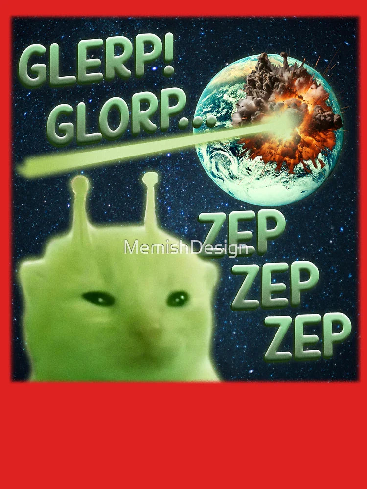 Glorp Funny Alien Cat Brainrot Meme Classic T-Shirt