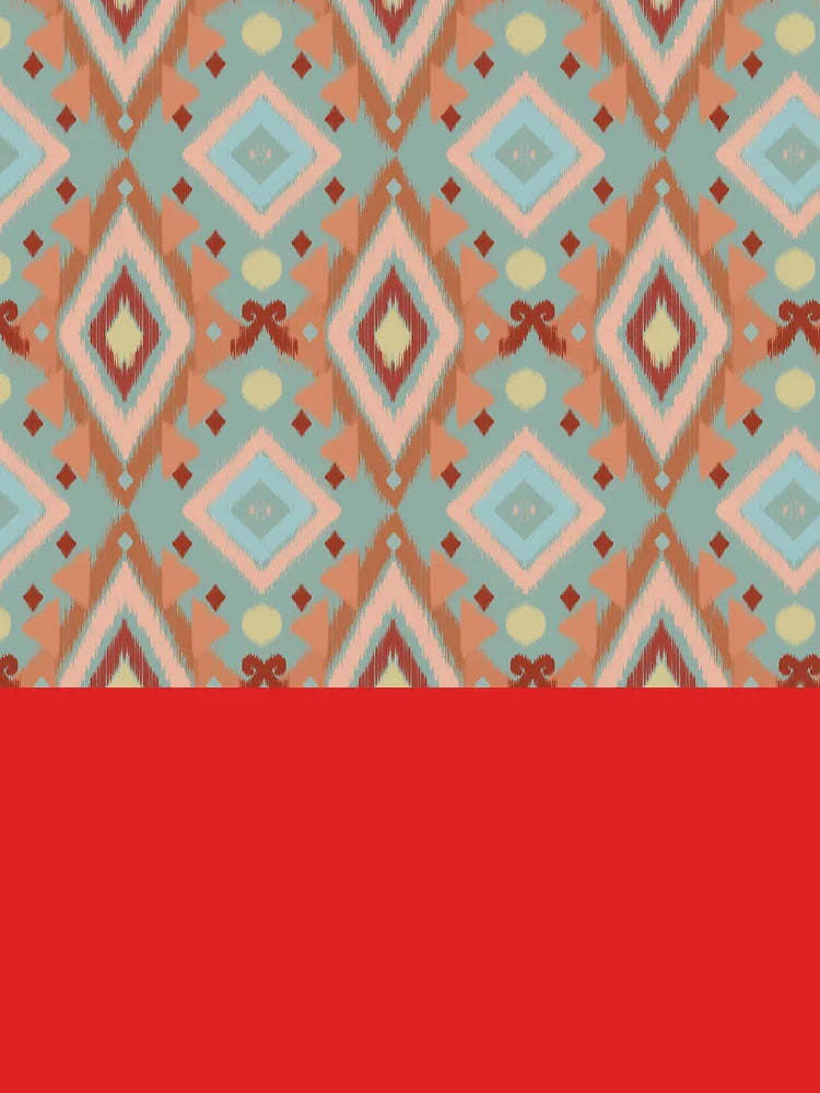 Colourful Ikat-style print fabric Woodland Blue. Classic T-Shirt