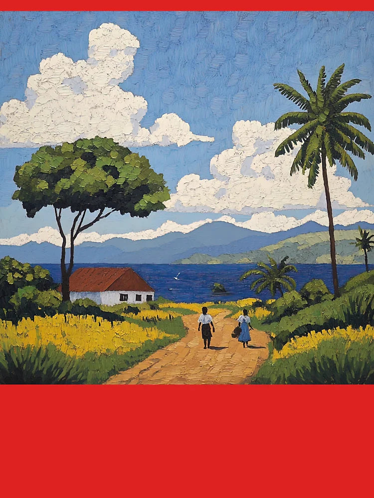 Mozambique landscape | Post-impressionist painting style Classic T-Shirt