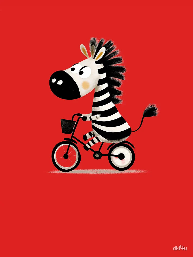 Zany Zebra on a Bicycle Classic T-Shirt
