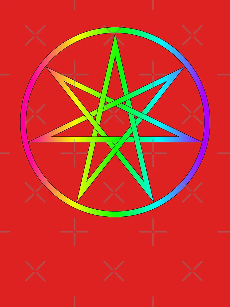 Seven pointed star rainbow Classic T-Shirt