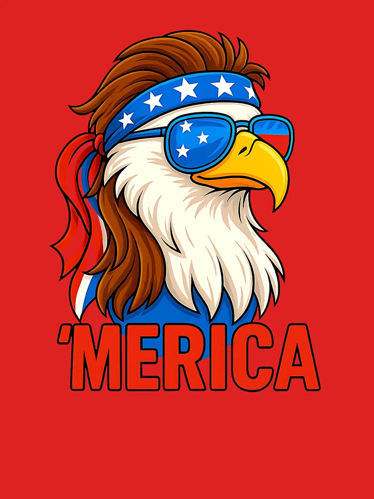 Merica USA American Flag Patriotic 4th of July Bald Eagle Classic T-Shirt