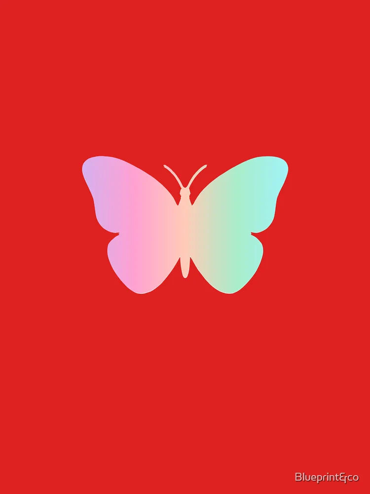 Pastel Rainbow Aura Butterfly â€“ Soft Dreamy Aesthetic Classic T-Shirt