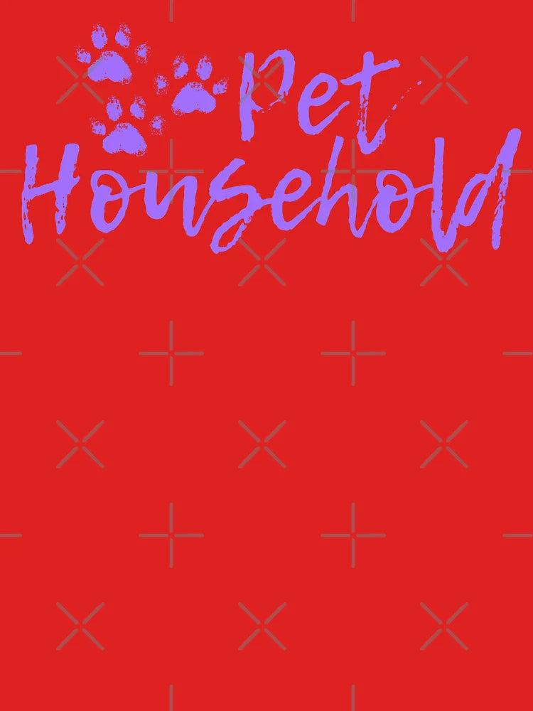 "Pet Household" Triple Pawprint Grunge (Light Purple) Classic T-Shirt
