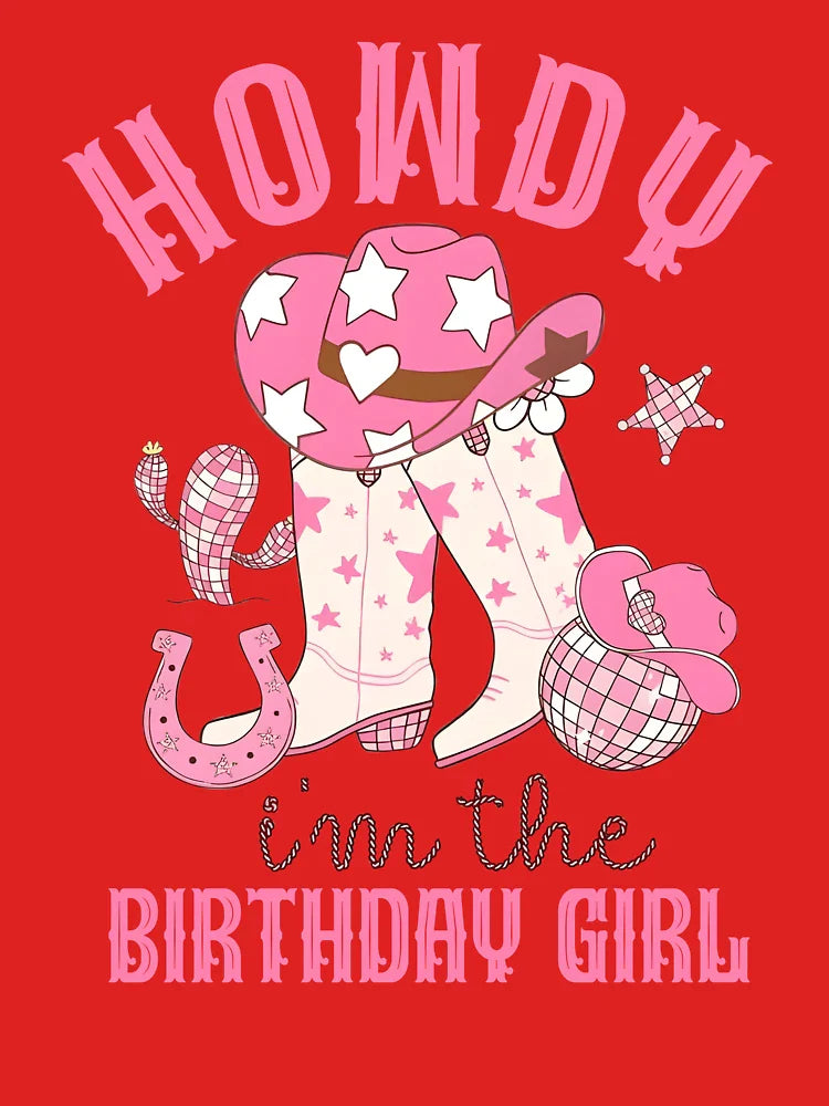 Howdy I'm The Birthday Girl Cowgirl Western Party Classic T-Shirt