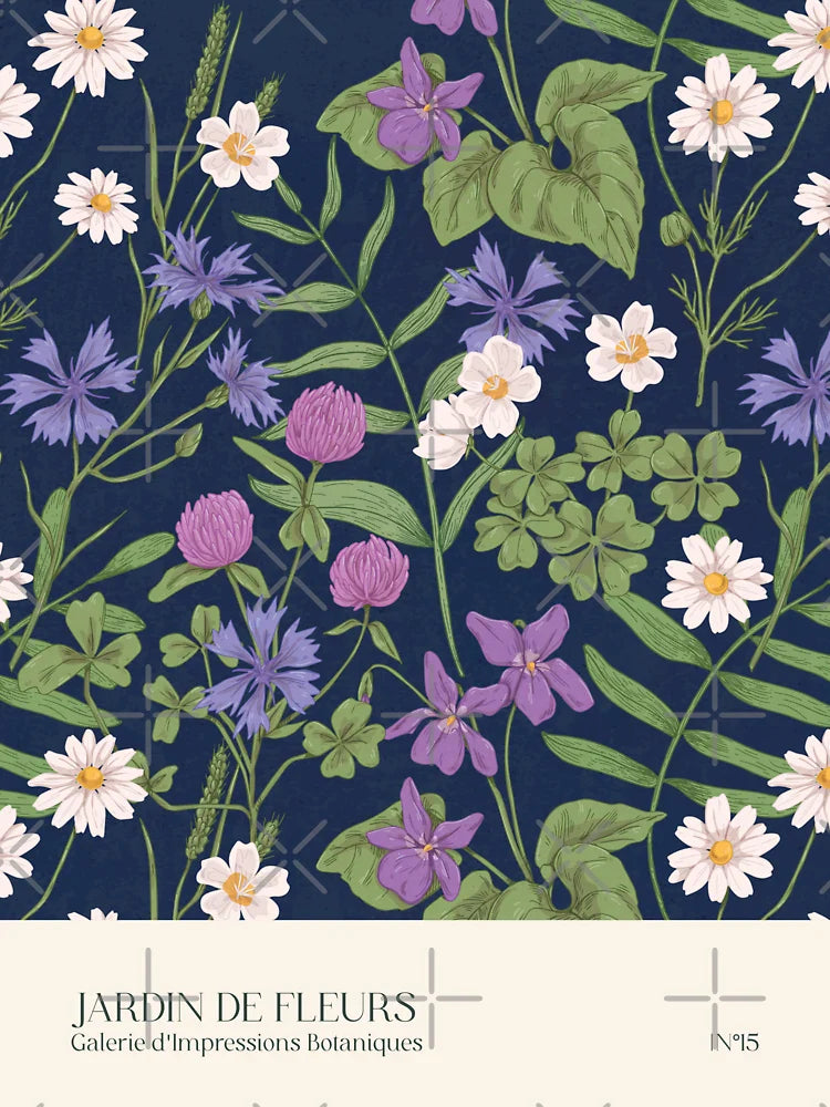 Flower garden - Jardin de Fleurs - Wildflowers Print Collection - Chic botanical aesthetic | Vintage Floral Art  Classic T-Shirt