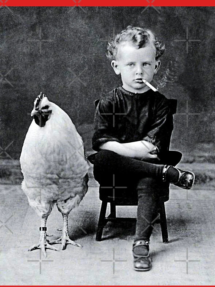 smoking boy with chicken poster Classic T-Shirt