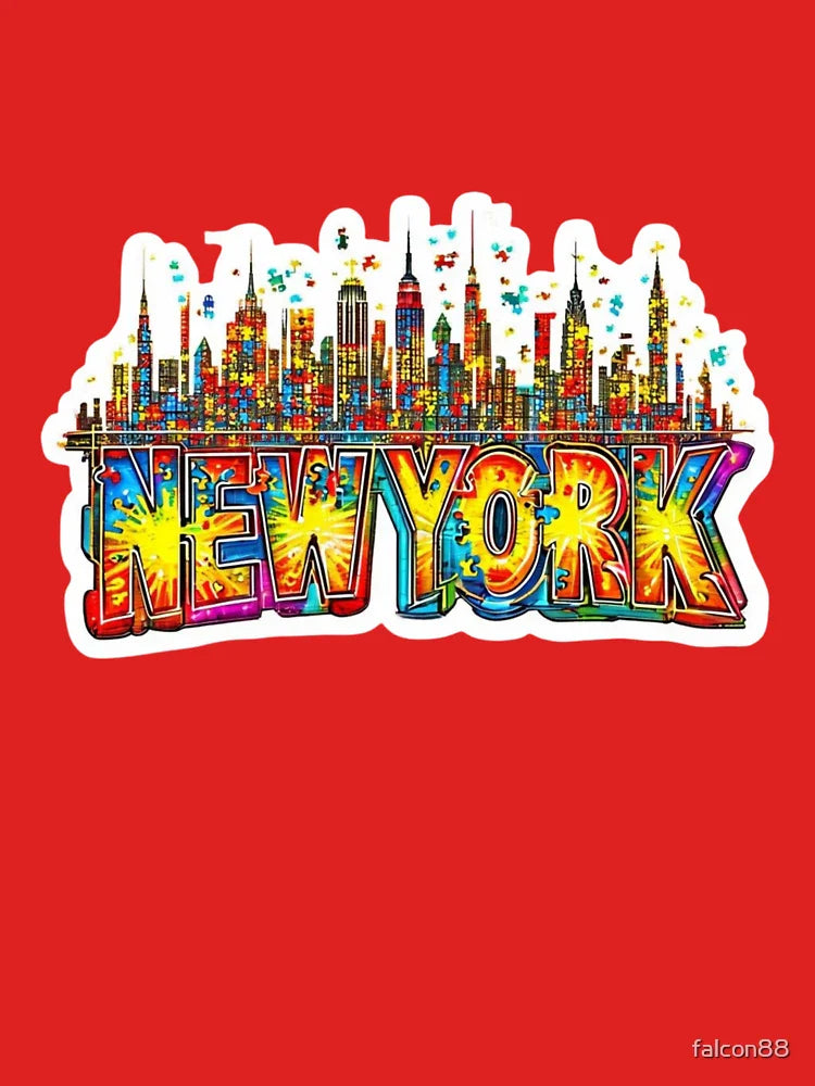New York Summer Puzzle Glow Classic T-Shirt
