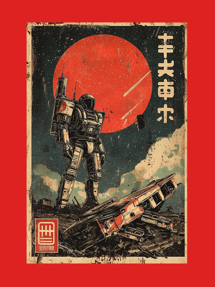 “Galaxy Ronin” — Space Mecha Adventure Retro Japanese Video Game Art Classic T-Shirt