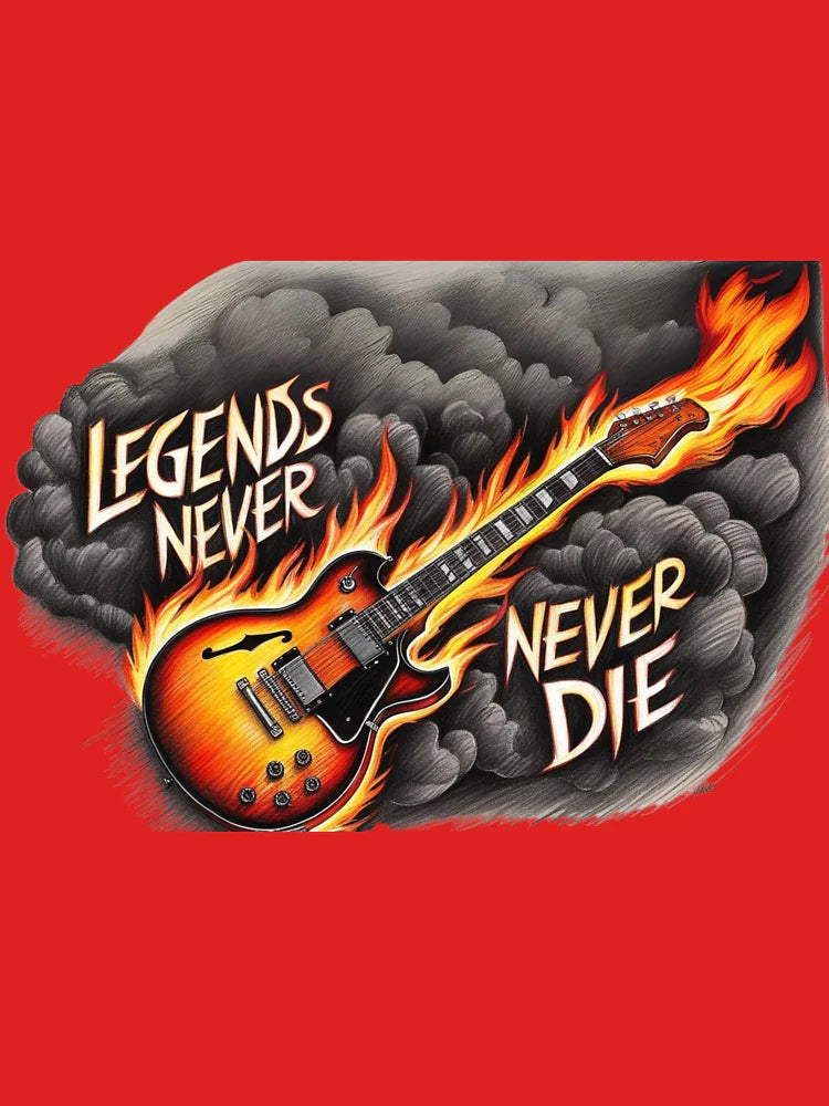 Legends Never Die | Burning Guitar Rock Apparel Classic T-Shirt