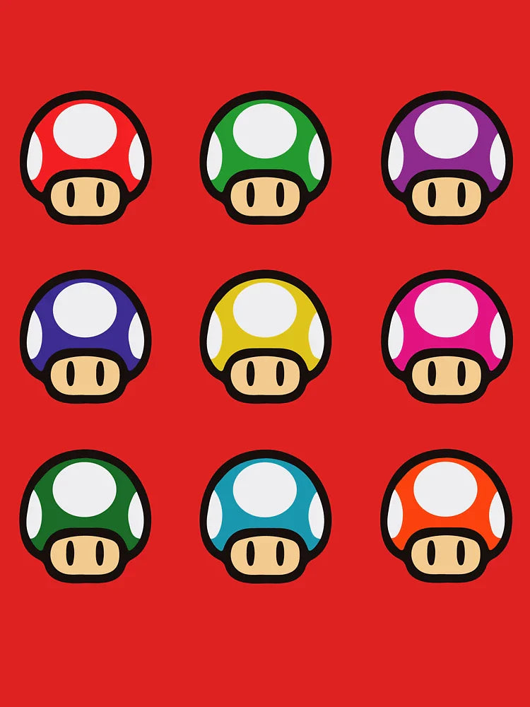 1up retro mushrooms pack of 9 Classic T-Shirt