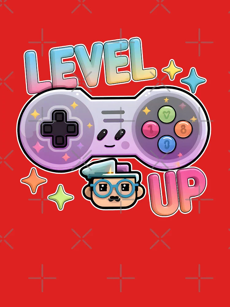 LEVEL UP Gaming Motivational Gamer Tee & Video Game Lovers Classic T-Shirt