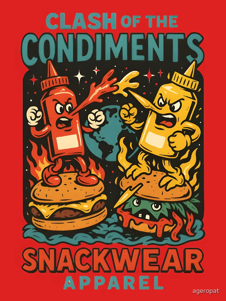 Clash of the Condiments â€“ Ketchup vs. Mustard in a Galactic Grudge Match Classic T-Shirt