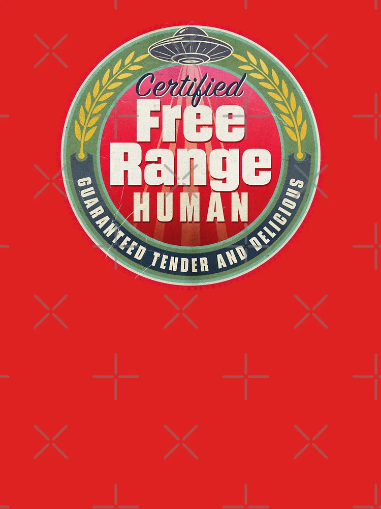 Certified Free Range Human â€“ Alien Abduction Badge Classic T-Shirt