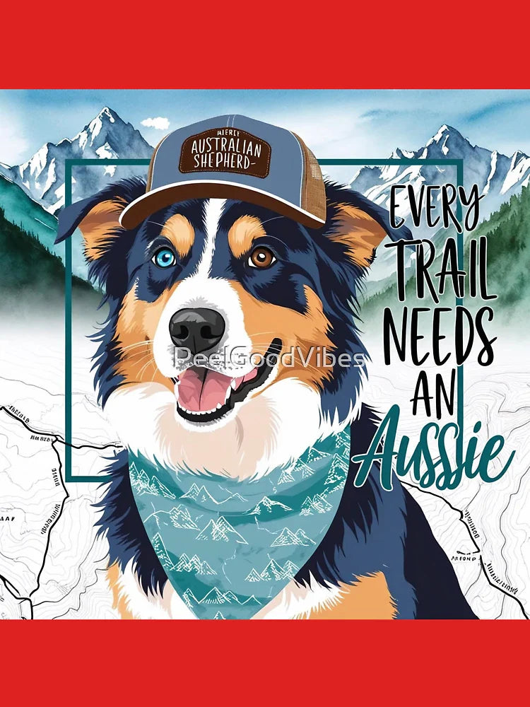 Hiking Aussie Dog Art Adventure Bestfriend Classic T-Shirt