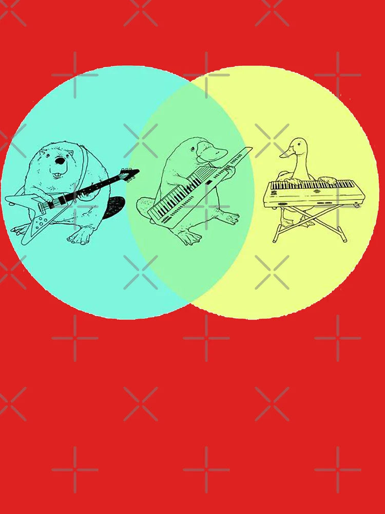 Keytar Platypus Venn Diagram Classic T-Shirt