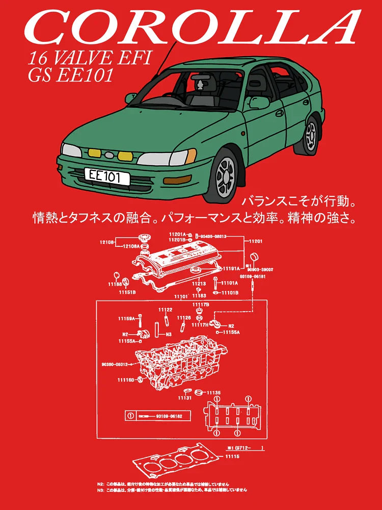 Corolla Diagram Green (Dark Background) Classic T-Shirt