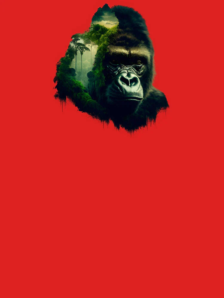Gorilla in Jungle: Double Exposure Art Classic T-Shirt