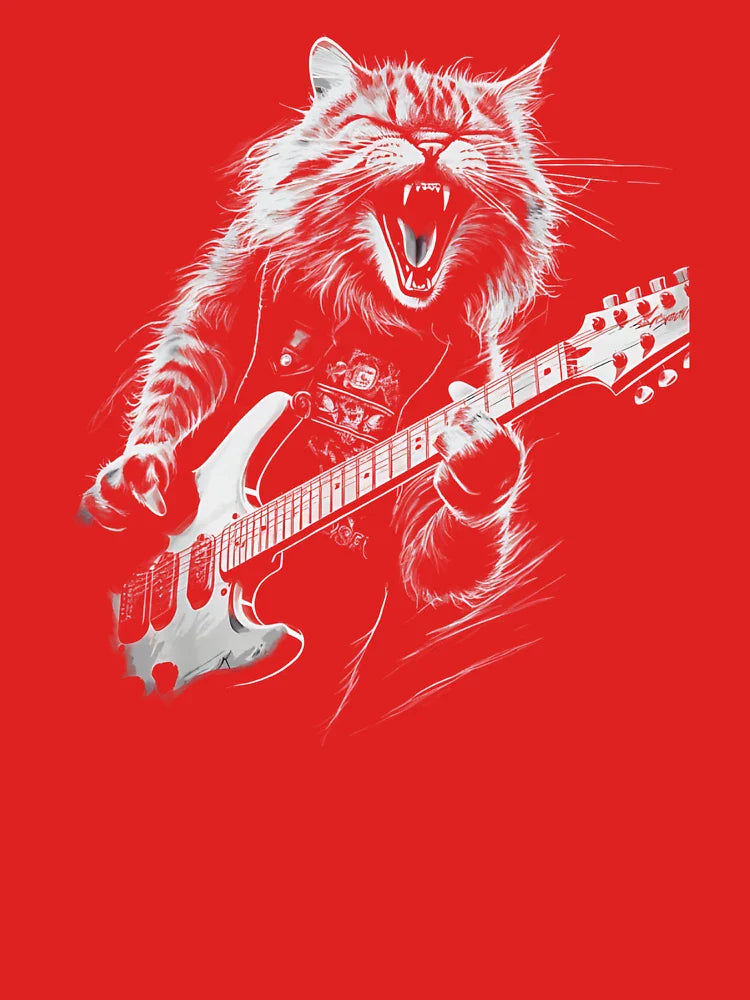 Rock Cat Playing Guitar Classic T-Shirt