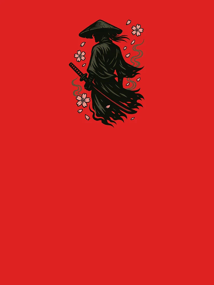 Ronin Spirit with Cherry Blossoms – Japanese Tattoo Style Classic T-Shirt