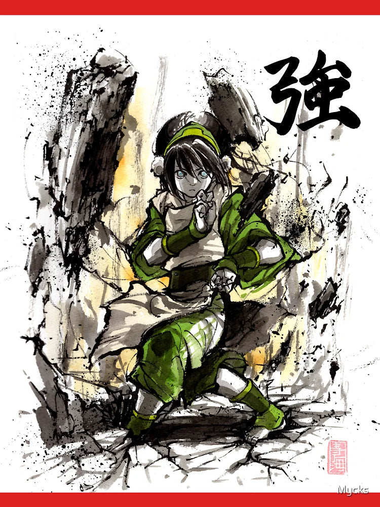 Toph from Avatar with sumi and watercolor Classic T-Shirt