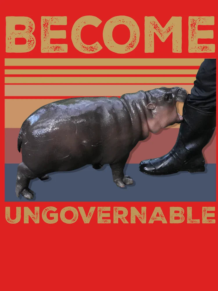 Become Ungovernable Moo Deng Cute Baby Hippo Funny Hippo Classic T-Shirt