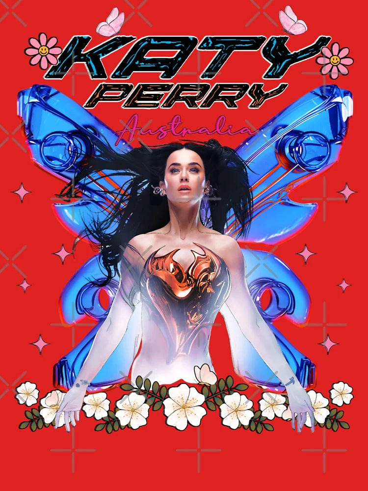 Perry Tour 2025 | Katy Australia Print Tee | Butterfly Inspiration | Lifetimes Concert Tour Gift Men Woman Kids  Classic T-Shirt