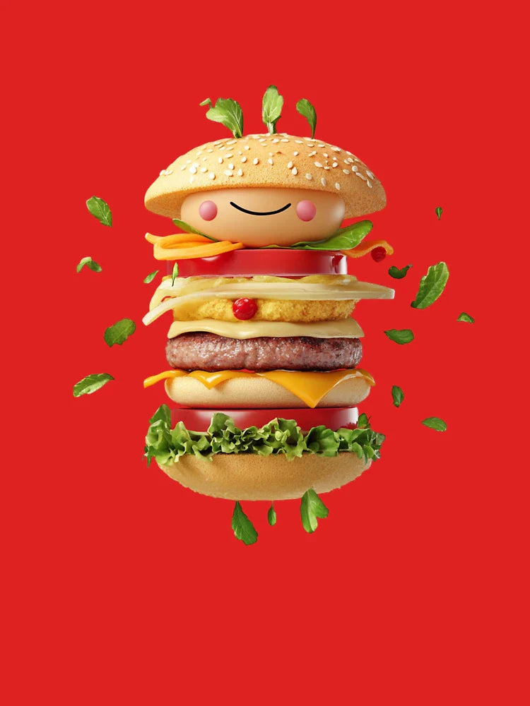 Happy Floating Burger Classic T-Shirt