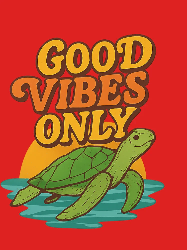 Good Vibes Only – Retro Summer Turtle Design Classic T-Shirt