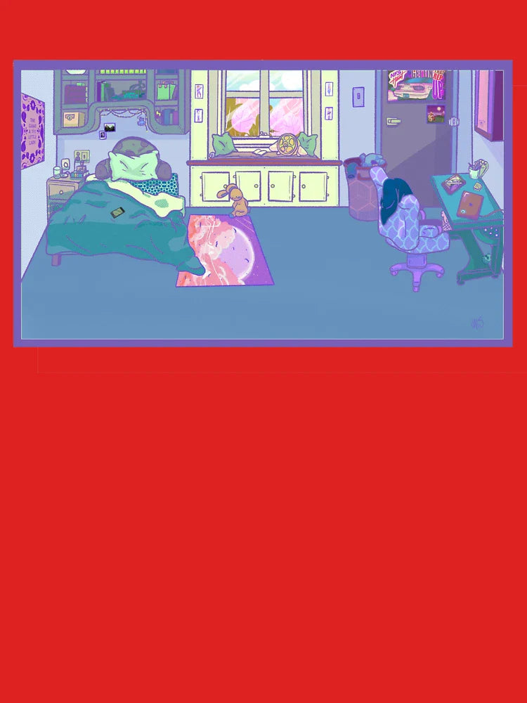 Purple and Blue bedroom lofi  Classic T-Shirt