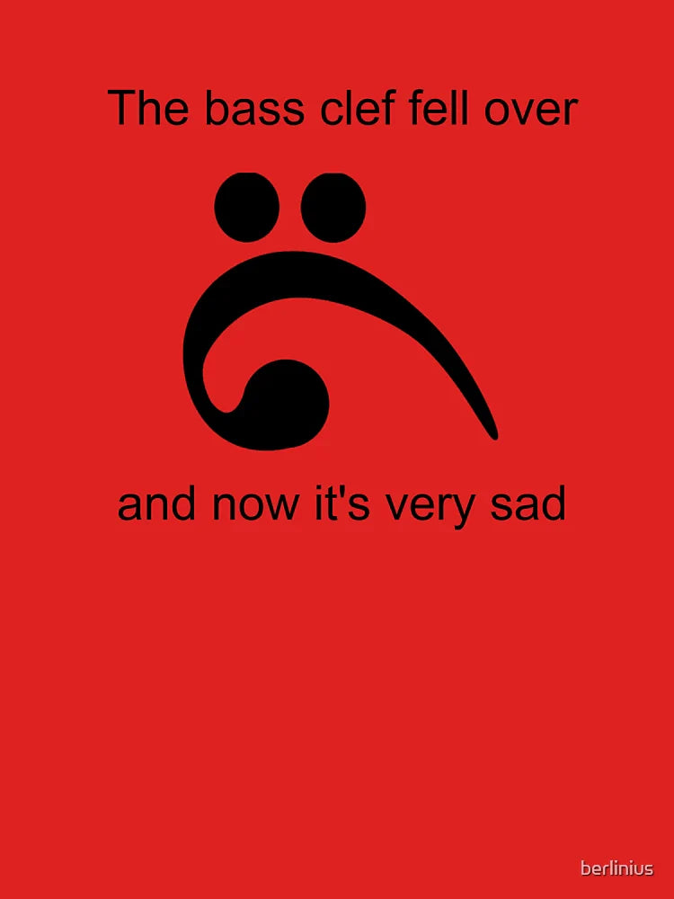 Bass Clef in Music  Classic T-Shirt