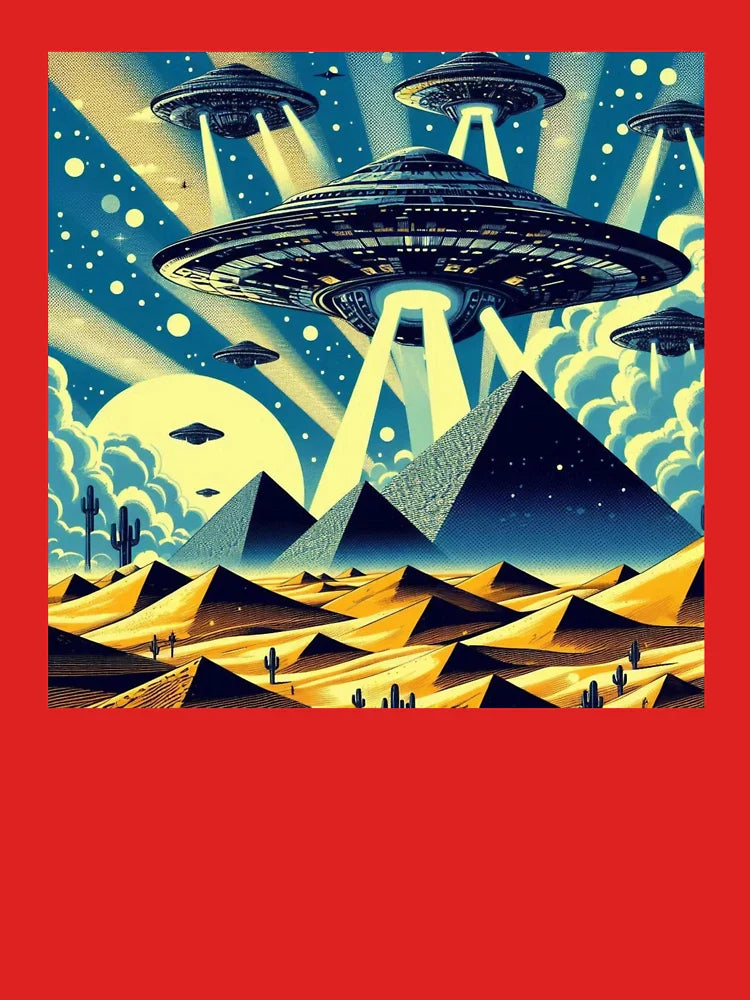 spaceships and pyramids Classic T-Shirt