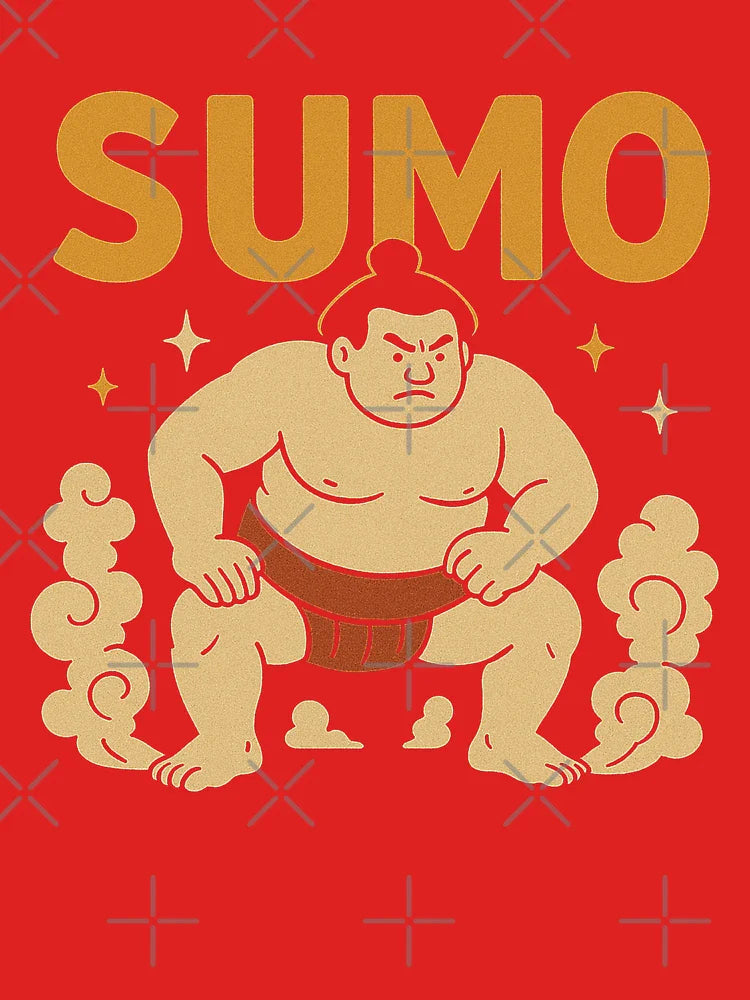 Vintage Sumo Wrestler Powerful Stance Art Classic T-Shirt