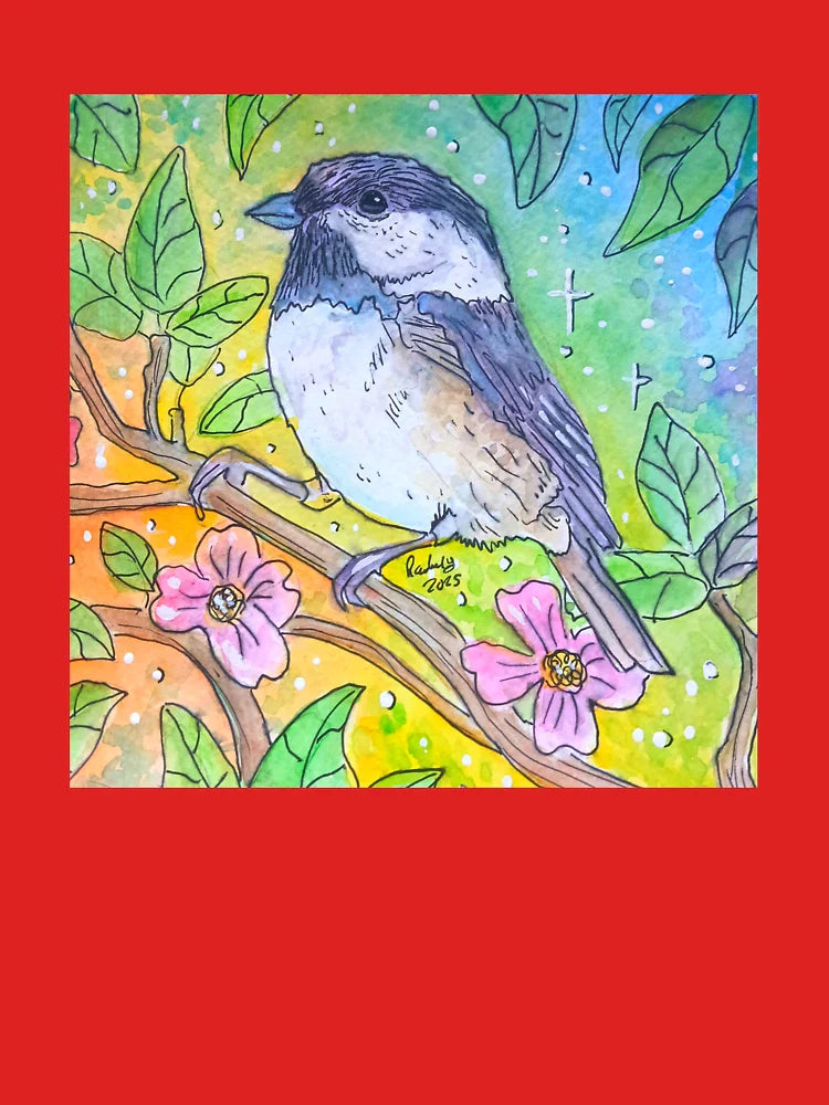Chickadee Bird In a Tree in Springtime Classic T-Shirt