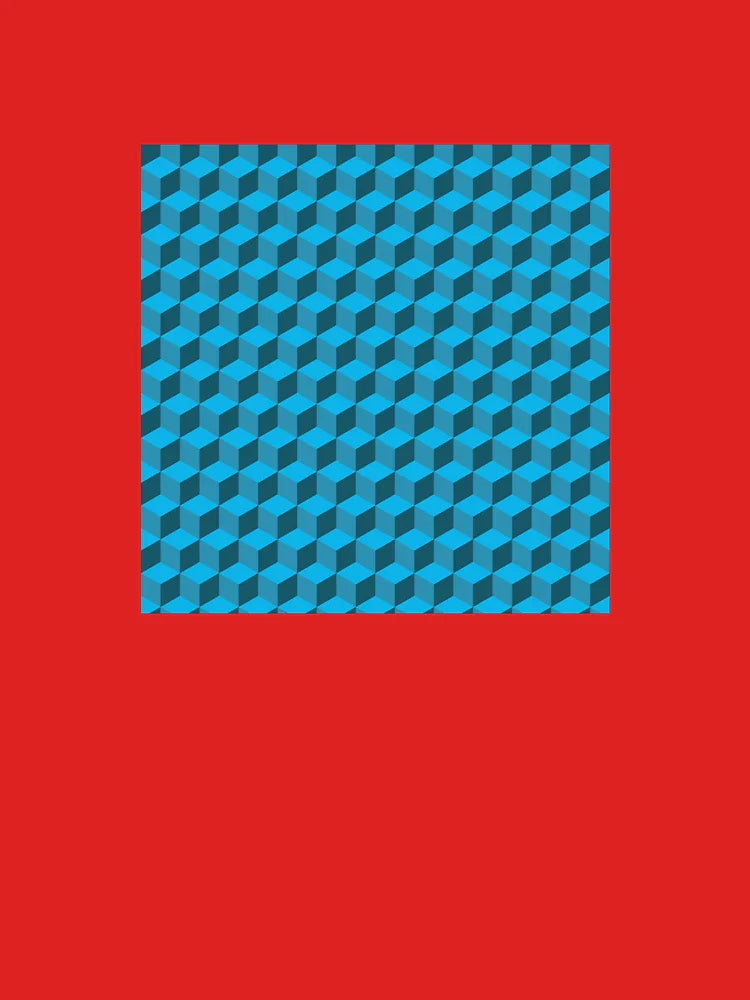 Blue Isometric Squares Classic T-Shirt