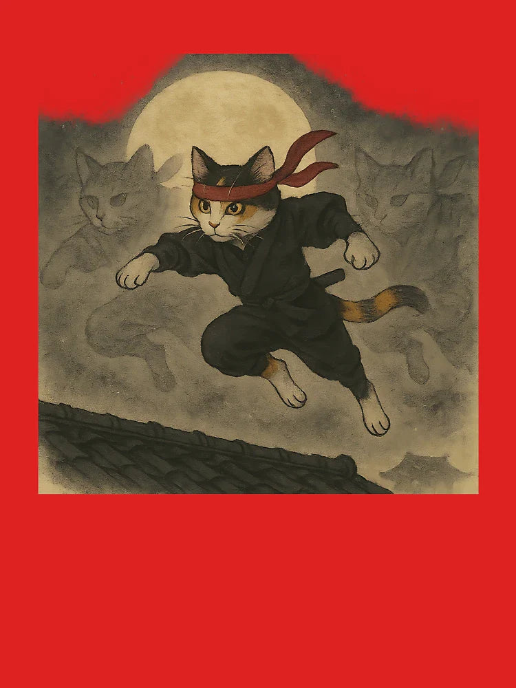 Moonlit Clone Technique – Ninja Calico Cat Classic T-Shirt