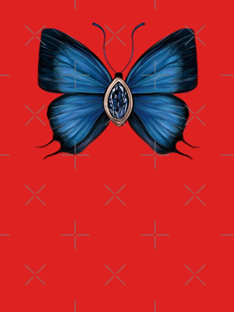 Birth Gemstone Butterfly (September) - Peacock Royal Butterfly with Sapphire Gemstone Classic T-Shirt