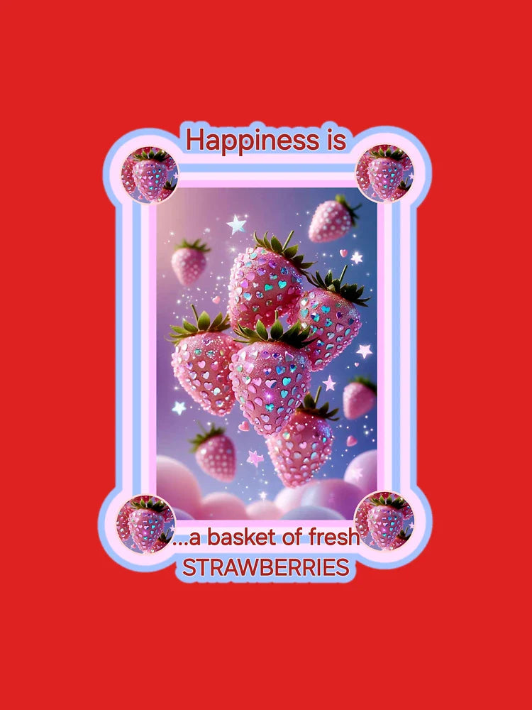 Happiness is a basket of fresh STRAWBERRIES. Classic T-Shirt