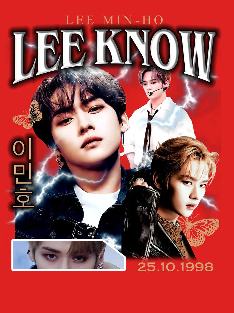 LEE KNOW Shirt Vintage 90 Retro T Shirt Tee Classic T-Shirt