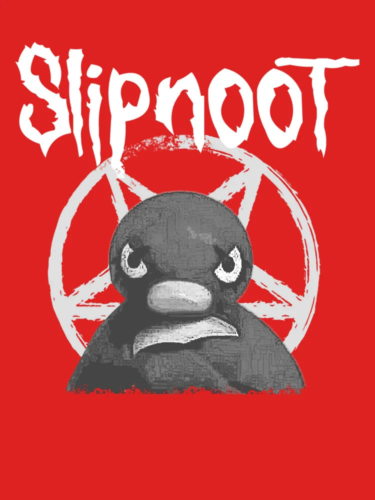 Slipnoot Pingu White Print Classic T-Shirt