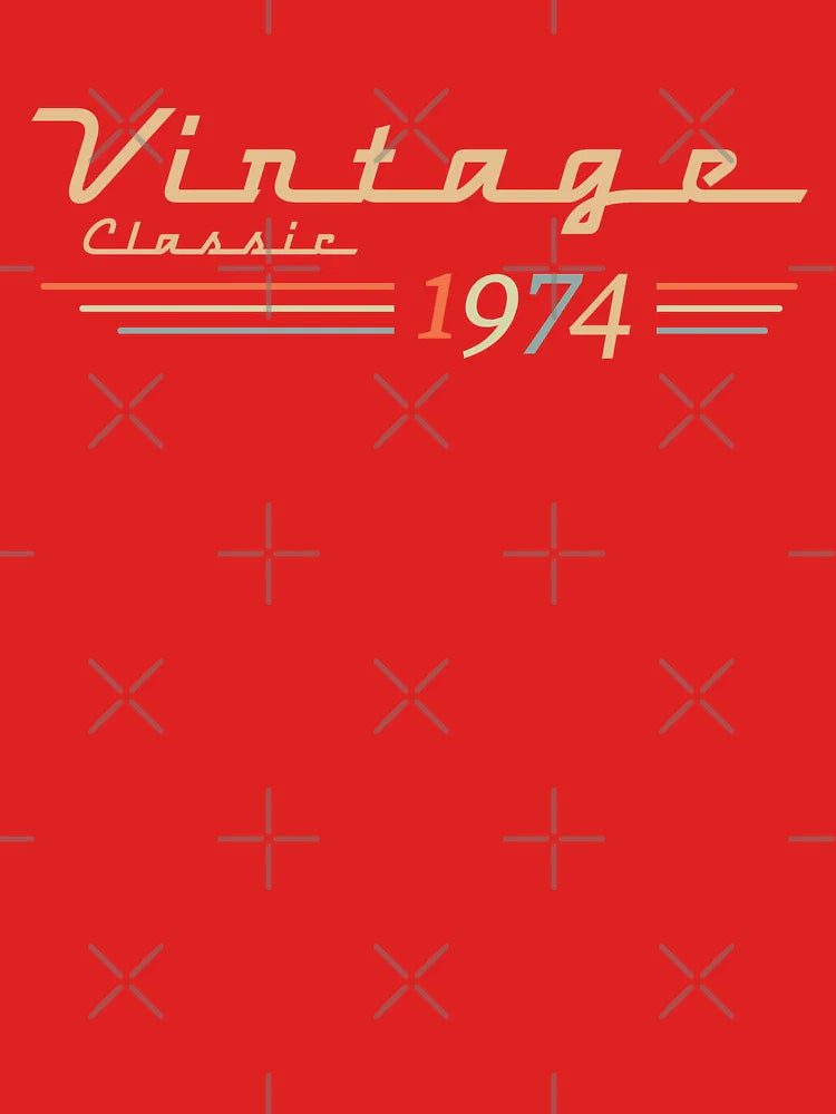 Vintage Classic 1974 - Retro Color Classic T-Shirt