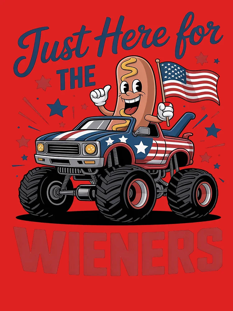 American Flag Hot Dog Monster Truck 4th Of July BBQ Party Classic T-Shirt