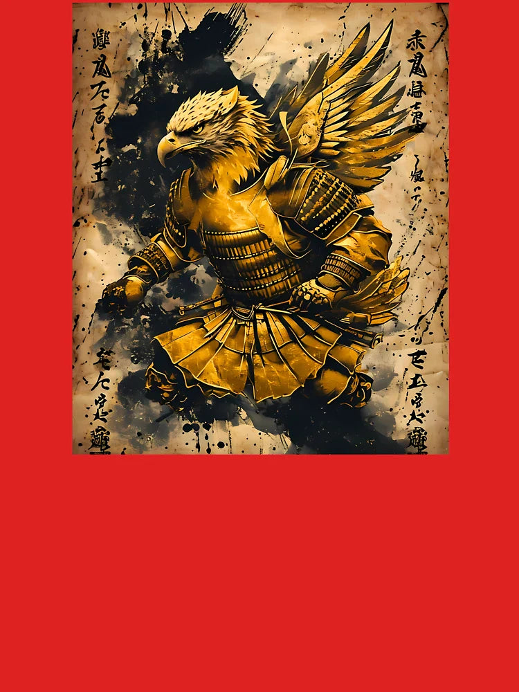 Golden Eagle Samurai Warrior - Japanese Ink Style Classic T-Shirt