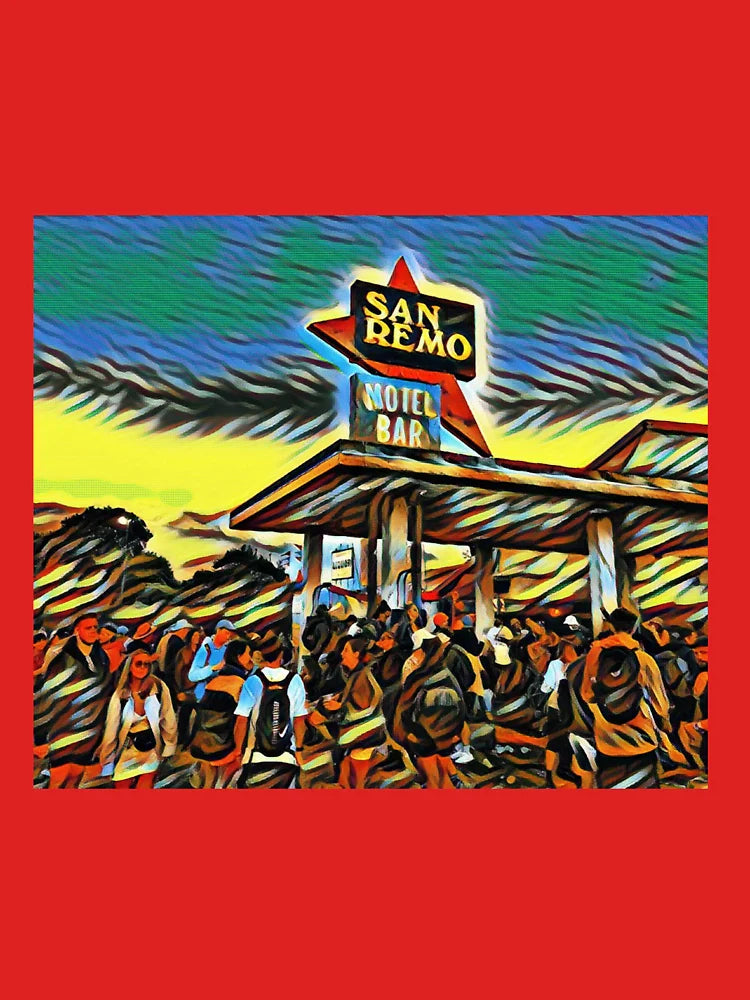 Glastonbuy San Remo Hotel Bar Festival Artwork Classic T-Shirt