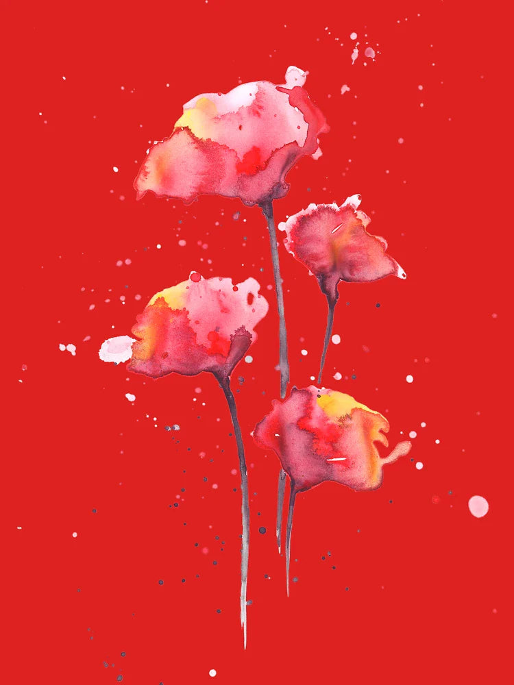 Watercolor Poppies Classic T-Shirt