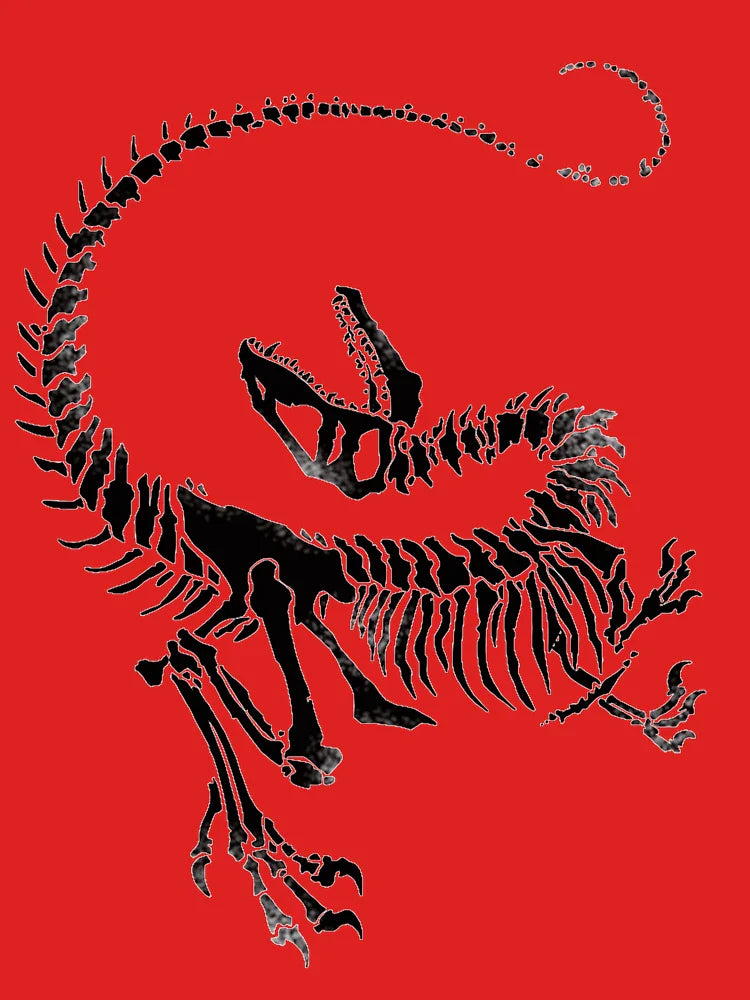 Velociraptor Skeleton Print Classic T-Shirt