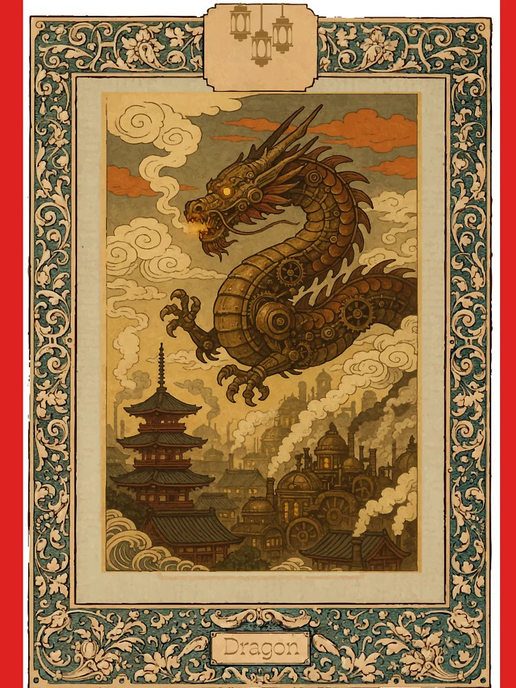Dragon Over Industrial City Classic T-Shirt
