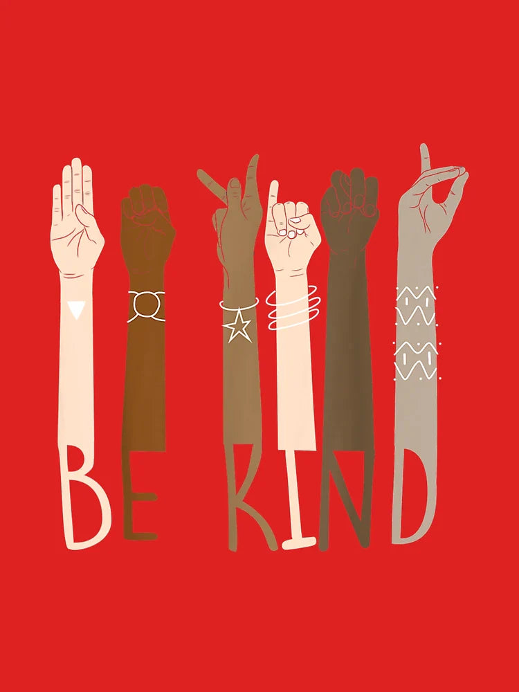 Be Kind Hand Sign Language Teachers Melanin Interpreter ASL Classic T-Shirt