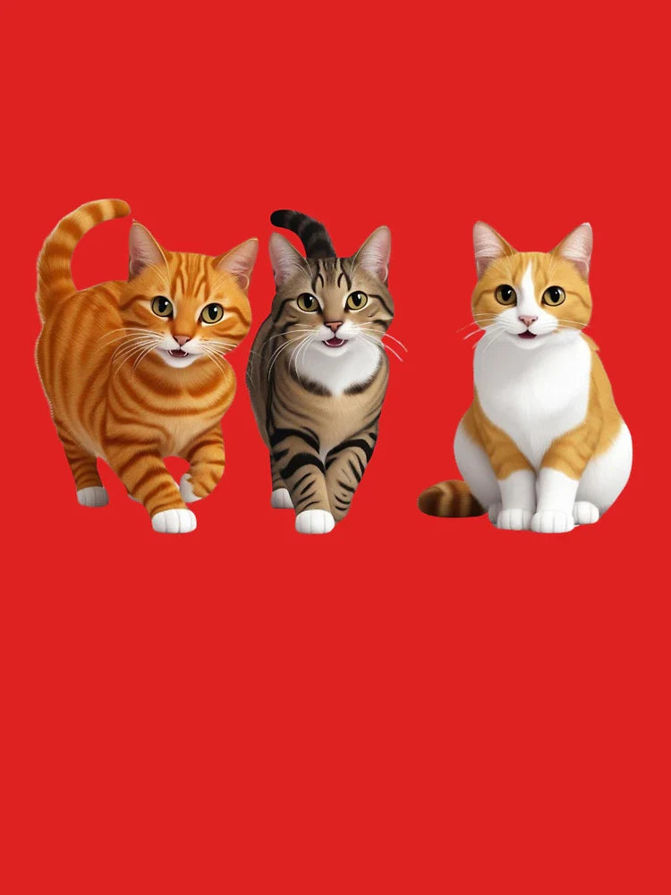 Trio of Cute Cats in Different Styles Classic T-Shirt