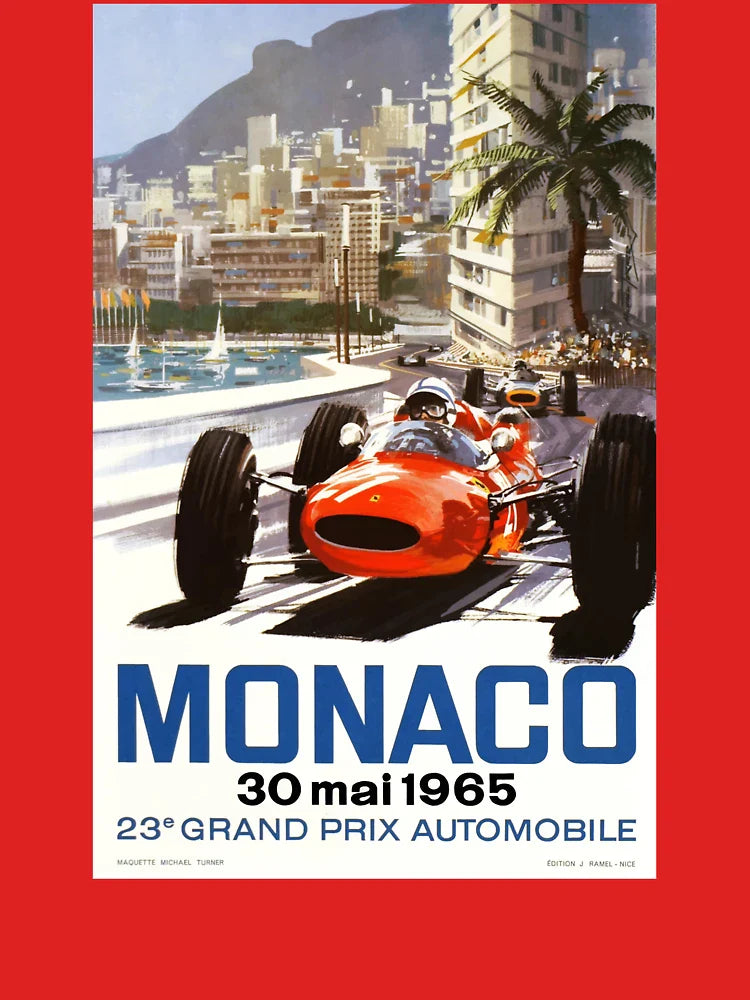 1965 Monaco Grand Prix Racing Poster Classic T-Shirt
